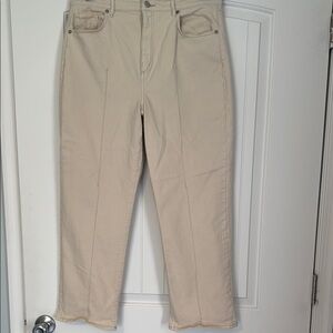 LOFT Straight Leg Pants in Beige